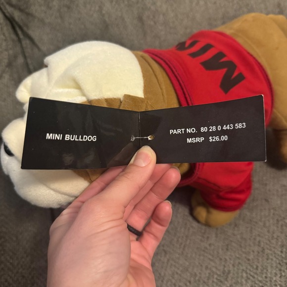 MINI Cooper Bulldog Plush Toy Stuffed Animal Dog NWT 2012 RED MINI Collectible - Picture 8 of 12